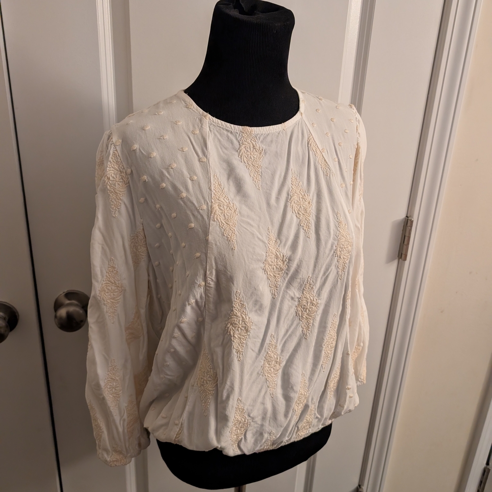 Elegant Cream Women's Top
